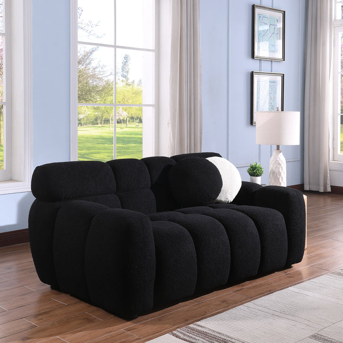 Sofa And Loveseater, Human Body Structure For Usa People, Marshmallow Sofa, Boucle Sofa - Black Boucle