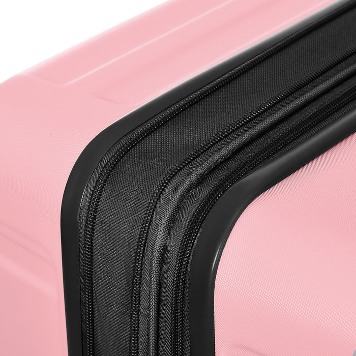 Luggage Sets New Model Expandable Abs Hardshell 3 Pieces Clearance Luggage Hardside Lightweight Durable Suitcase Sets Spinner Wheels Suitcase With Tsa Lock 20''24''28'' (Pink)