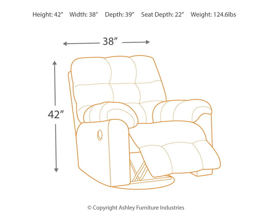 Acieona - Slate - Swivel Rocker Recliner Unique Piece Furniture