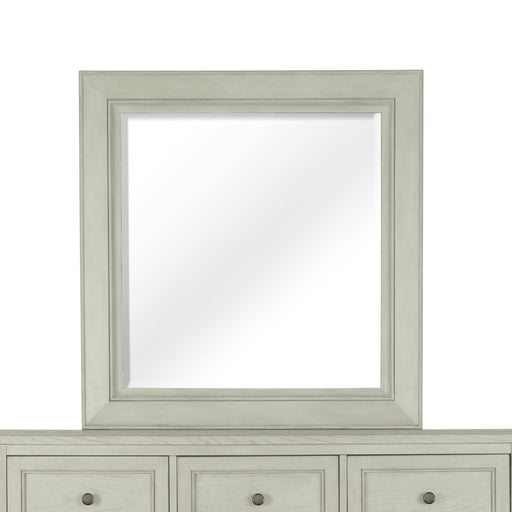 Raelynn - Portrait Concave Framed Mirror - Weathered White Unique Piece Furniture