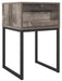 Neilsville - Black / Gray - One Drawer Night Stand Unique Piece Furniture