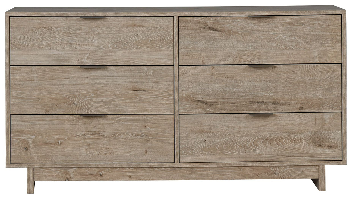 Oliah - Beige - Six Drawer Dresser - 31'' Height Unique Piece Furniture