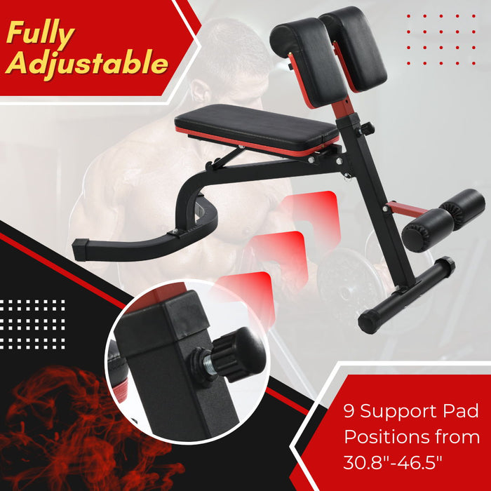 Roman Chair With Adjustable Height, Multi - Function Bench, Back Extension Bench, Ab Chair For Whole - Body Training