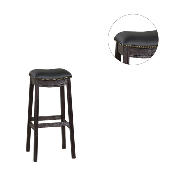 Black PU Upholstery Bar Stool (Set of 2)