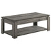 Donal - 3 Piece Occasional Set With Open Shelves - Weathered Gray Unique Piece Furniture