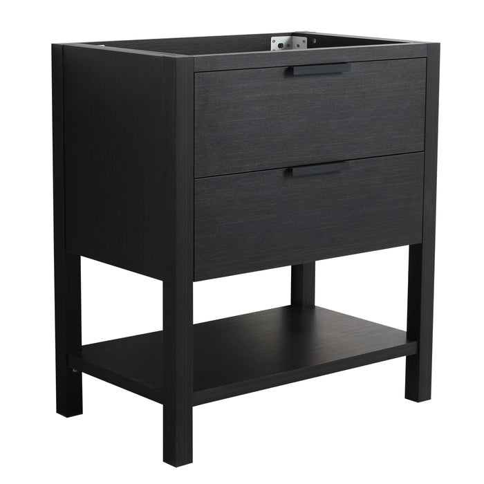 30" Bathroom Vanity Plywood With 2 Drawers (Only Vanity, Without Basin)