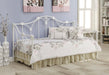 Halladay - Twin Metal Daybed With Floral Frame - White Unique Piece Furniture
