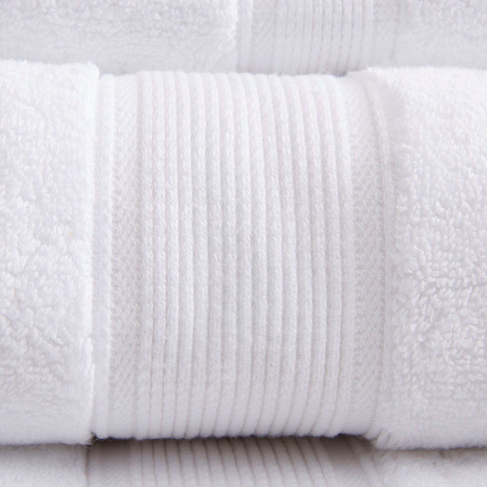 100% Cotton 8 Piece Antimicrobial Towel Set - White