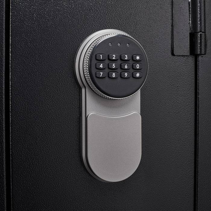 Digital Keypad Gun Safe Quick Access Electronic Storage Steel Security Cabinet - Black Steel