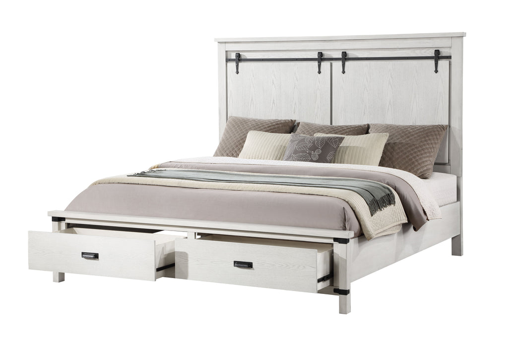Loretta Modern Style Queen Bed Made With Wood In Antique White