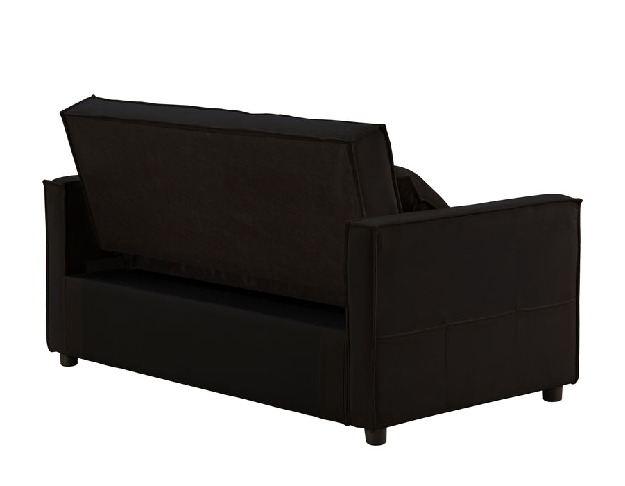 2061 - Black Two Person Sofa Bed