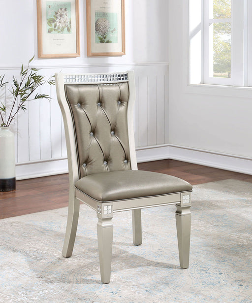 Adelina - Side Chair (Set of 2) - Champagne / Warm Gray Unique Piece Furniture