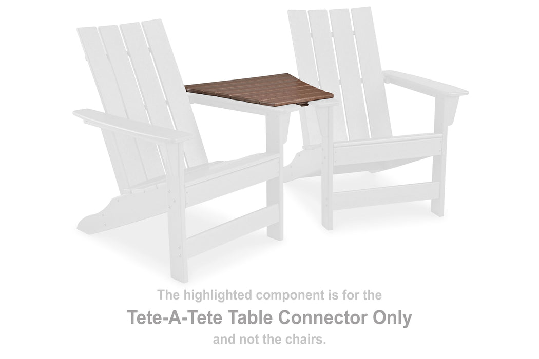 Emmeline - Brown - Tete-a-tete Table Connector Unique Piece Furniture