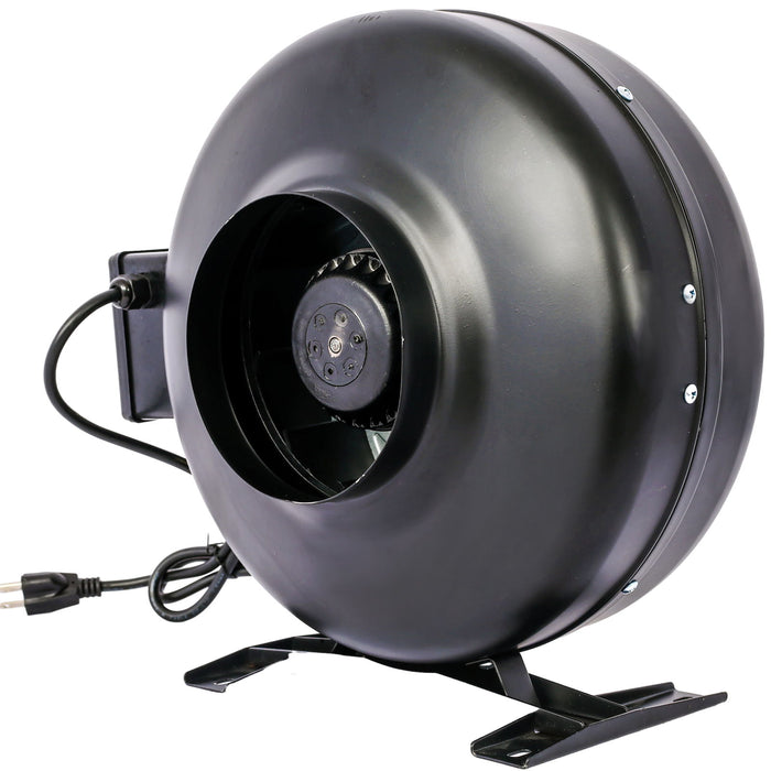 6 " 412 Cfm Inline Duct Fan: Air Circulation Vent Blower For Hydroponics, Basements, And Kitchens