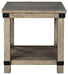Aldwin - Gray - Rectangular End Table - Crossbuck Styling Unique Piece Furniture