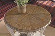 Realyn - White / Brown - Round End Table Unique Piece Furniture