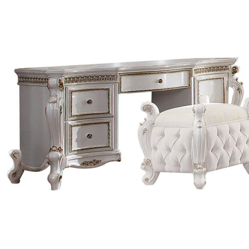 Picardy - Vanity Desk - Antique Pearl Unique Piece Furniture
