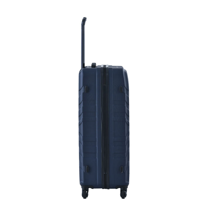 3 Piece Luggage Sets ABS Lightweight Suitcase With Two Hooks, Spinner Wheels, Tsa Lock, (20 / 24 / 28) Navy