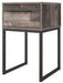 Neilsville - Black / Gray - One Drawer Night Stand Unique Piece Furniture