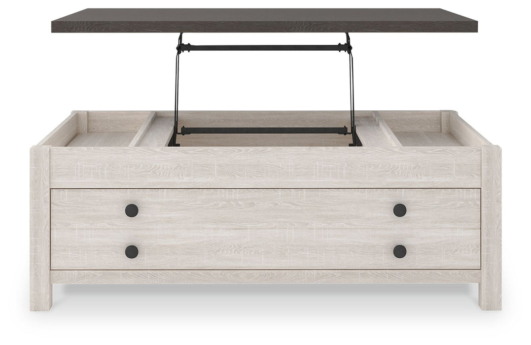 Dorrinson - White / Black / Gray - Lift Top Cocktail Table Unique Piece Furniture