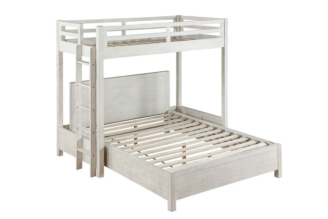 Celerina - Twin Loft Bed - Weathered White Finish Unique Piece Furniture