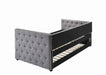 Mockern - Tufted Upholstered Daybed With Trundle - Gray Unique Piece Furniture