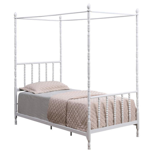Betony - Twin Canopy Bed - White Unique Piece Furniture