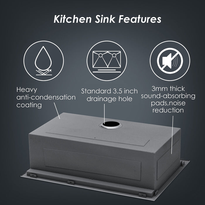 30 Drop In Kitchen Sink - 30" Kitchen Sink Topmount Ledge Workstation 18 Gauge Stainless Steel Single Bowl Kitchen Sink