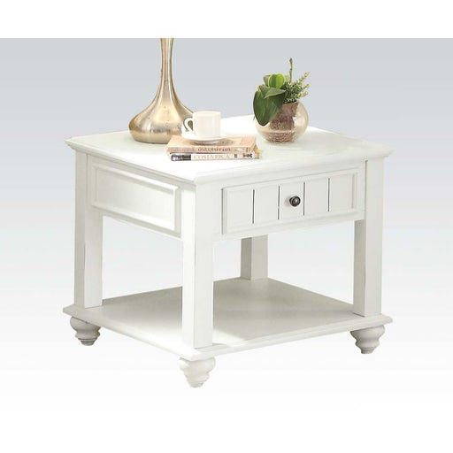 Natesa - End Table - White Washed Unique Piece Furniture