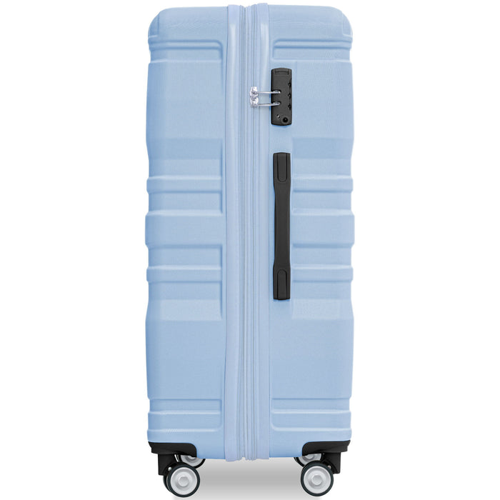 Luggage Sets New Model Expandable Abs Hardshell 3 Pieces Clearance Luggage Hardside Lightweight Durable Suitcase Sets Spinner Wheels Suitcase With Tsa Lock 20''24''28'' (Baby Blue)