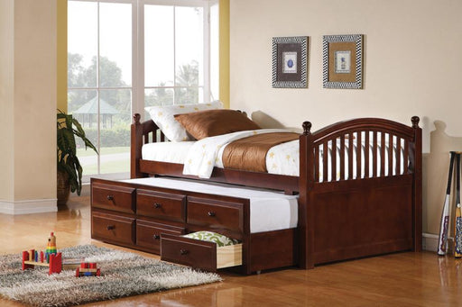 Norwood - Twin Captain'S Bed With Trundle And Drawers - Chestnut Unique Piece Furniture