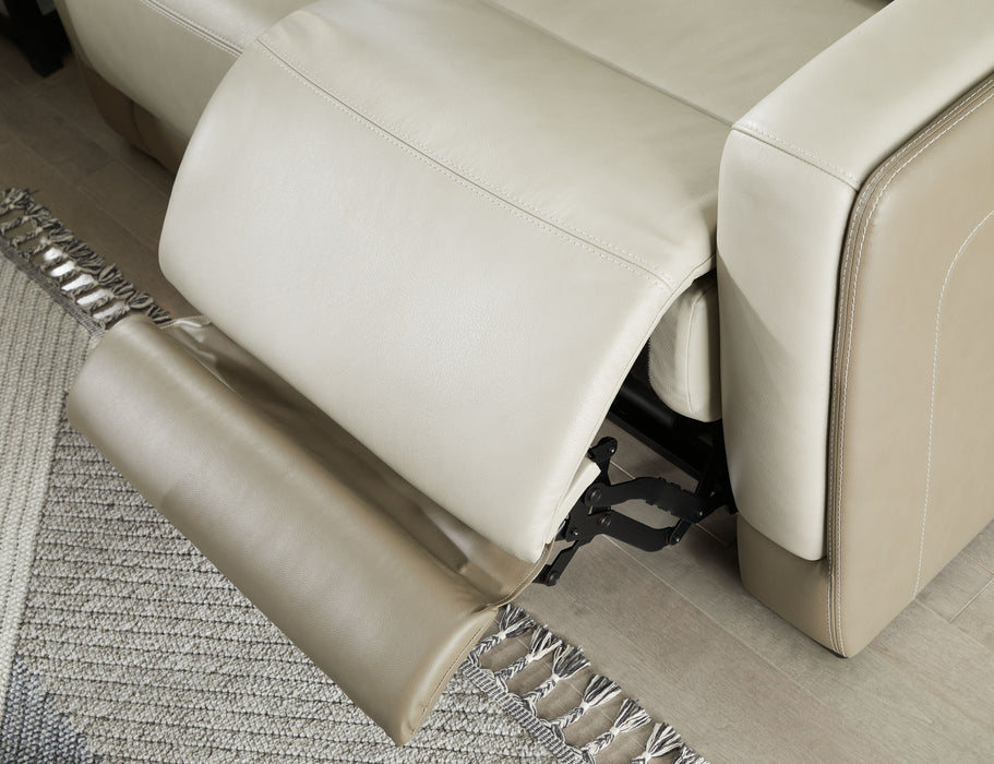 Battleville - Almond - 2 Seat Pwr Rec Sofa Adj Hdrest Unique Piece Furniture