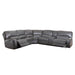 Saul - Sectional Sofa - Gray Leather-Aire Unique Piece Furniture