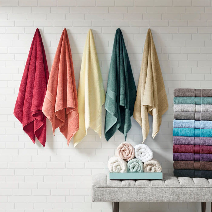 100% Cotton 8 Piece Antimicrobial Towel Set - Dark Green