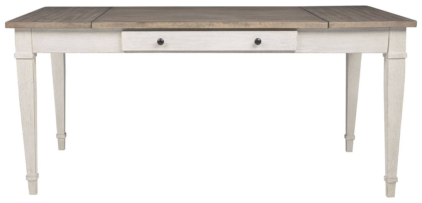 Skempton - White - Rect Drm Table W/Storage Unique Piece Furniture