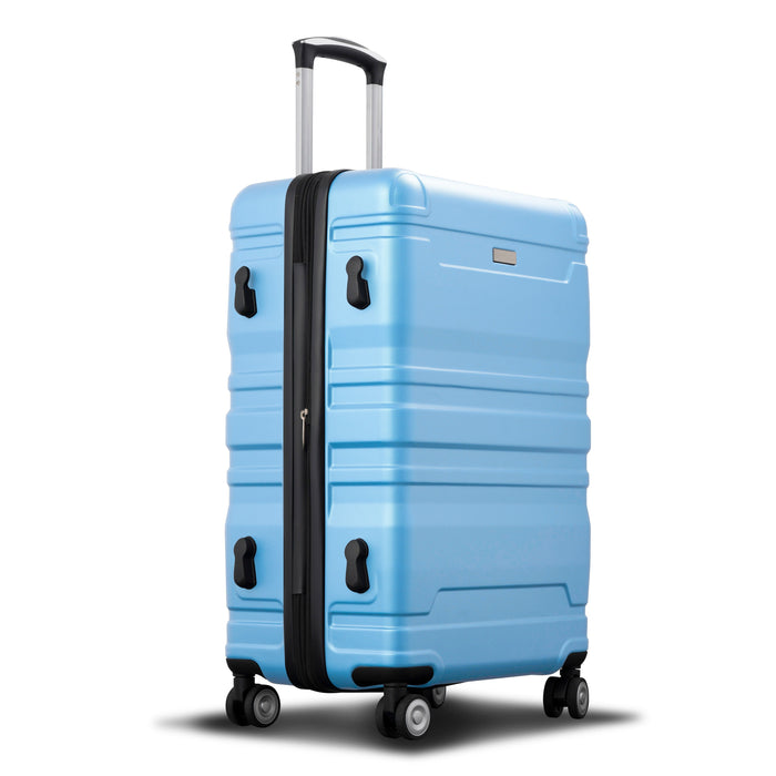 Luggage Sets New Model Expandable Abs Hardshell 3 Pieces Clearance Luggage Hardside Lightweight Durable Suitcase Sets Spinner Wheels Suitcase With Tsa Lock 20''24''28'' - Sky Blue