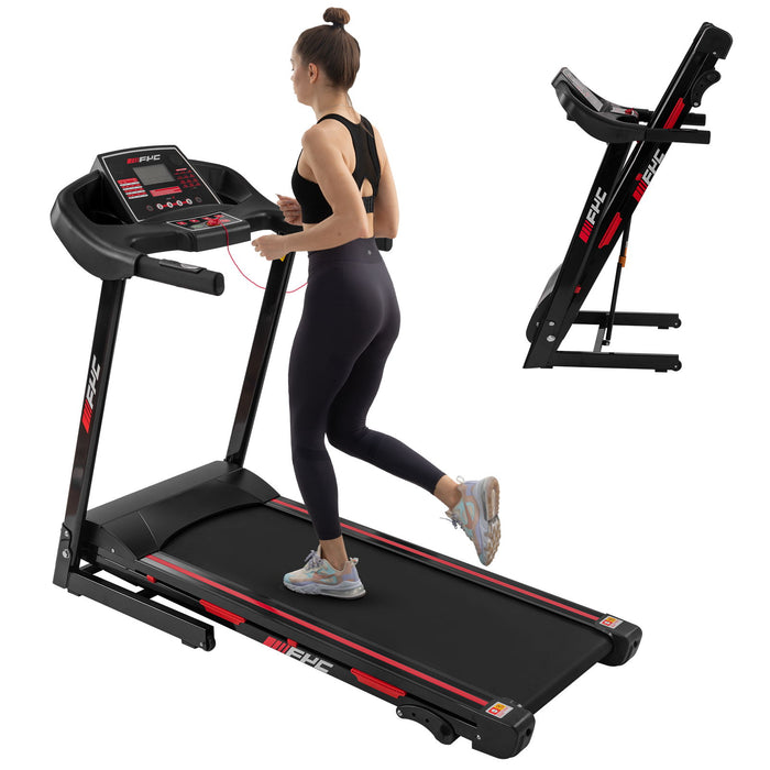 Fyc Folding Treadmill For Home - 330 Lbs Weight Capacity Running Machine With Incline / Bluetooth, 3.5Hp 16Km / H Max Speed Foldable Electric Treadmill Easily Assembly, Home Gym Workout Exercise