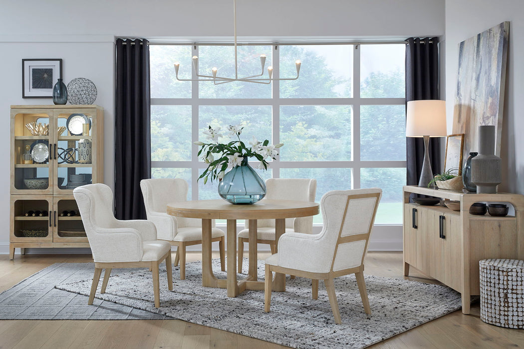 Somerset - Round Dining Table - Butternut and Omari Natural