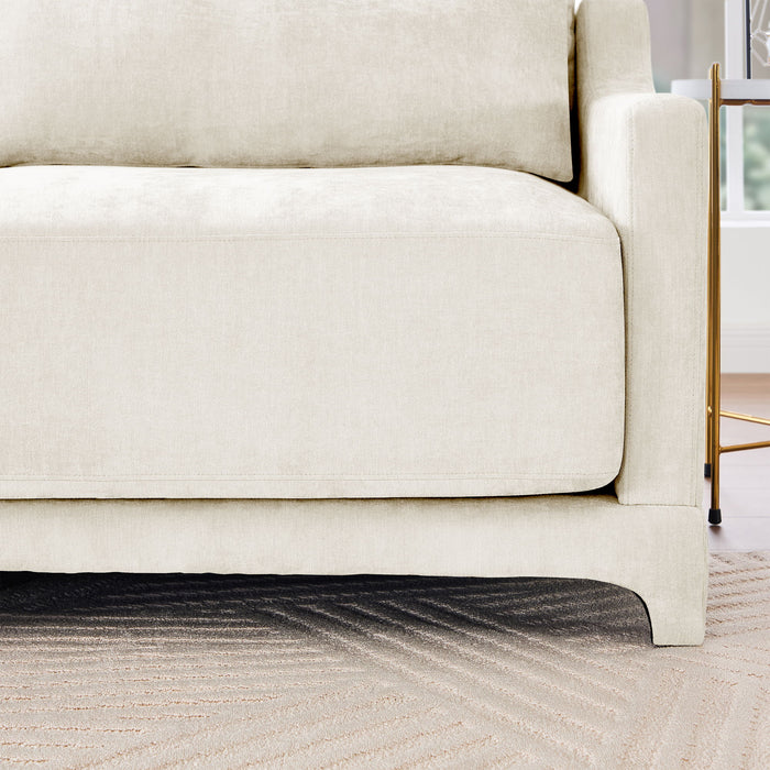 Elegant Sofa With Ergonomic Design And Lumbar Pillows