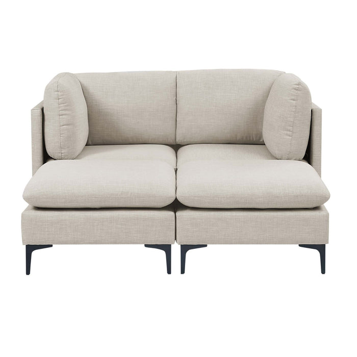 Upholstered Modular Sectional & Tall Legs