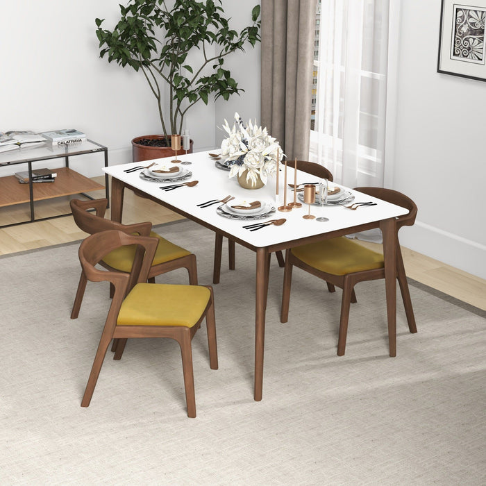 Dakota - Mid-Century Modern Velvet Dining Chair (Set of 2)