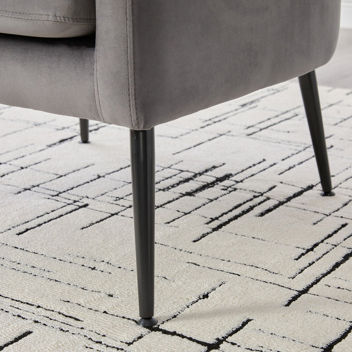 Open Back Accent Chair, Round Sofa Lounge Armchair