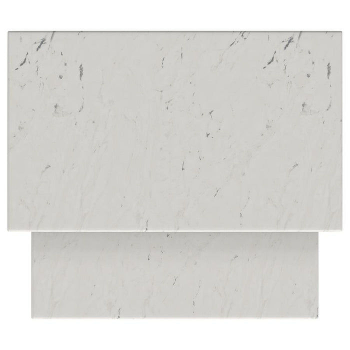 Ebby - 2 Piece Genuine Marble Top Nesting Coffee Tables - White