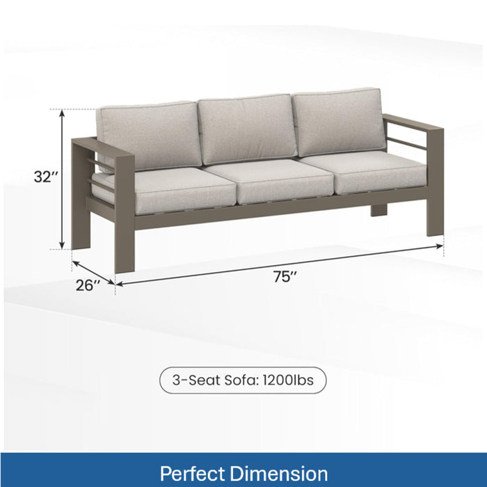 Outdoor Patio Set, All-Weather With Thick Cushions