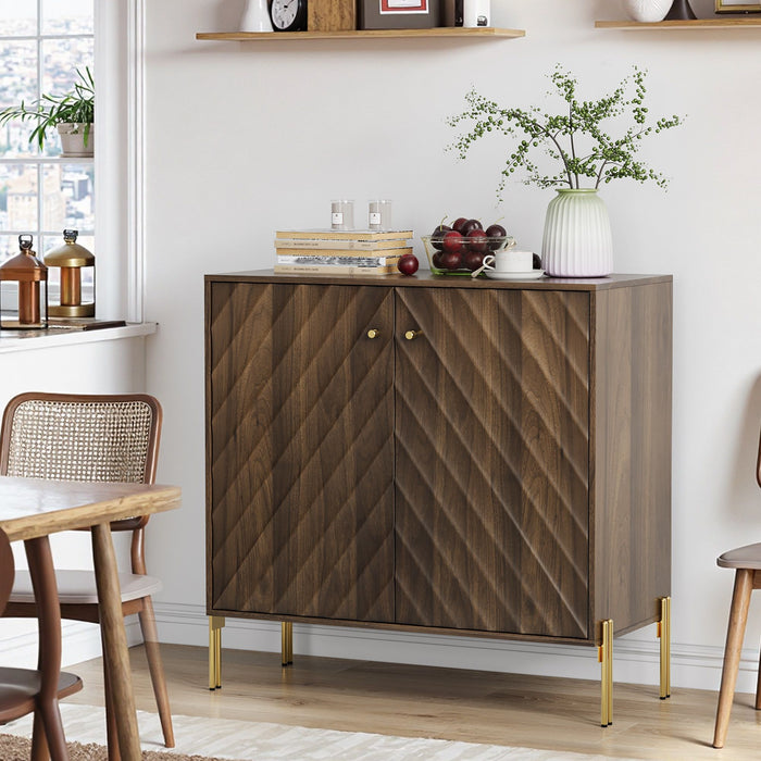 Sideboard Buffet With Storage For Living Room - Walnut