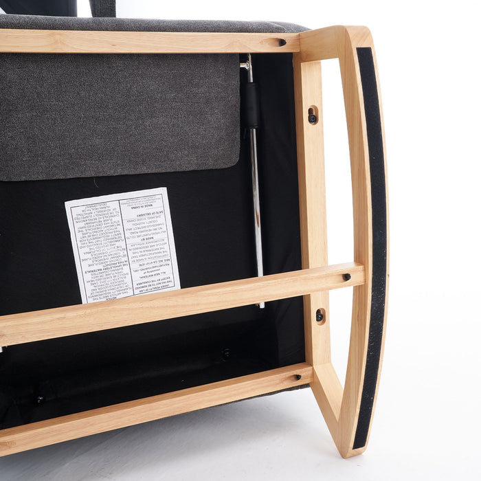 Accent Rocking Chair With Footrest, High Back