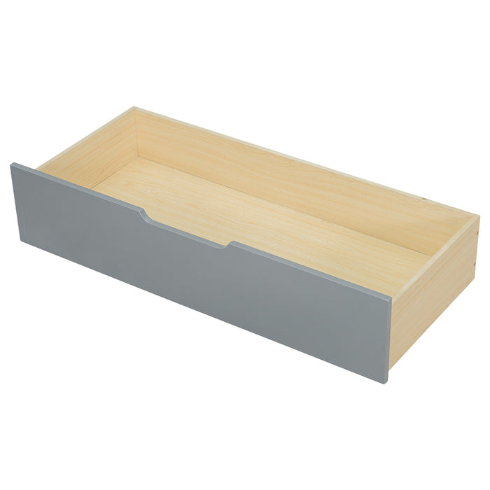 Upholstered Headboard Platform Bed With Storage Shelves, Drawers, Charging Station