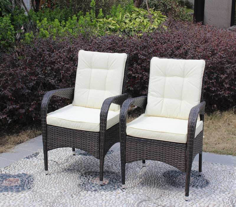 (Set of 2) Liberatore Dining Chairs With Cushions (Beige Cushion)