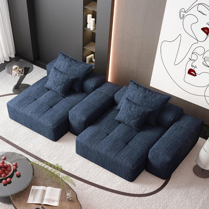 Modern Oversized Diy Combination Modular Sectional Sofa With Pillows