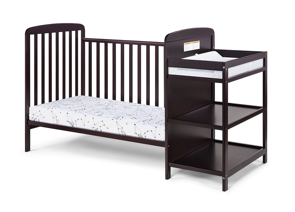Ramsey 3-In-1 Convertible Crib And Changer Combo Espresso
